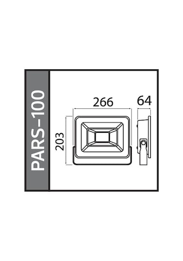 Horoz Pars-100 100w Led Projektör Smd 6400k Beyaz Çok Renkli