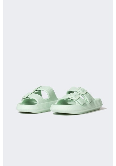 Defacto Kız Çocuk Yüksek Taban Çift Bantlı Eva Terlik B8475A824SMGN158 Yeşil