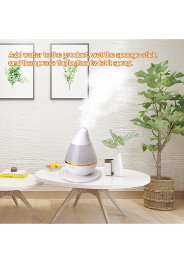 Moveevo Usb Minyatür Damla Nemlendirici 250ml - Renkli Işık, Sessiz Sprey, Hava Temizleme Ve Aromaterapi Fonksiyonu