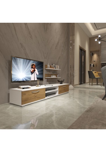 Decoraktiv Eko 4 Mdf Dvd Tv Ünitesi Tv Sehpası Beyaz - Pera