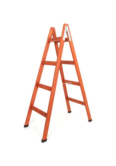 Step 4 Basamaklı Çift Çıkışlı Ahşap Merdiven Yükseklik 1.40 M