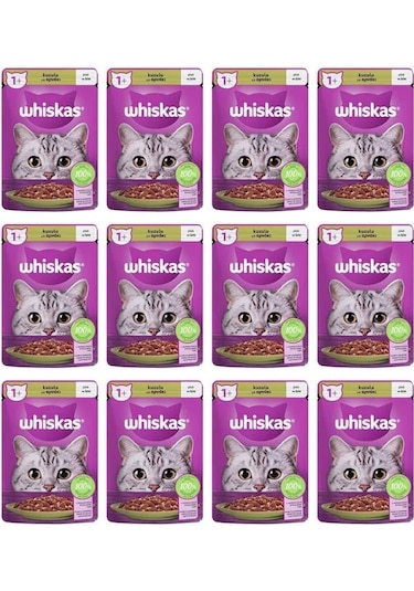 Whiskas Kuzulu Poşet Kedi Yaş Mama 85 G 12x