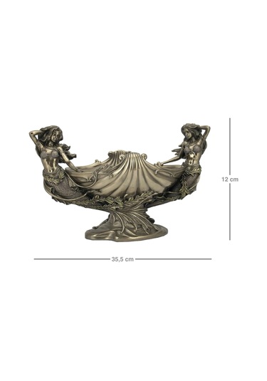 İkiz Deniz Kızı Figürlü Dekoratif Gondol