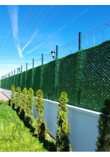 0.5x3 Metre Çim Çit. Bahçe Çiti. Dekoratif Telli Çit. Yapay Çim Çit