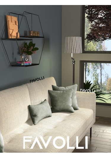 Br Favolli Kadife Dokulu Enginar Rengi Kırlent Kılıfı Dream Serisi Punch Için Uygun Gizli Fermuar Enginar Rengi