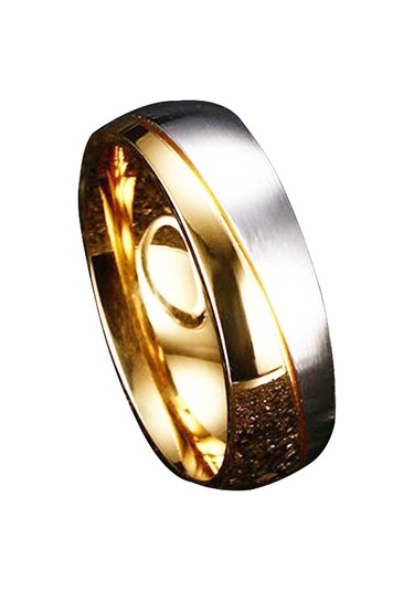 Sevgilisi Yüzük Düğün Altın Alaşım Titanyum Çelik Bant Gelin Takı Aksesuar Erkekler Ve Kadınlar Için Boy's 6 Altın