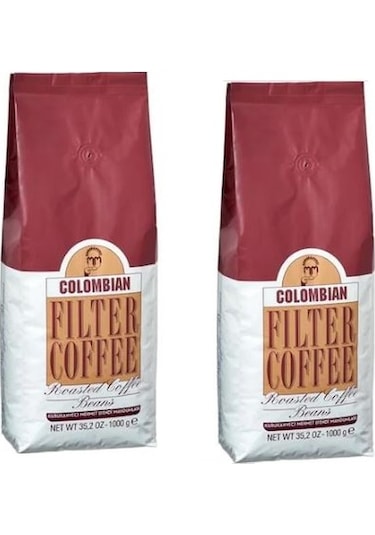 Kurukahveci Mehmet Efendi Colombian Çekirdek Filtre Kahve 2 x 1 KG
