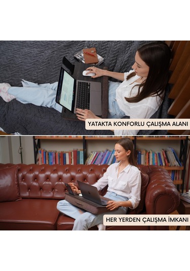 Minderli Laptop Sehpası 17.3" Antrasit