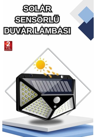 Bahçe Lambası Bahçe Aydınlatma Sensörlü Suya Dayanıklı 100 Led