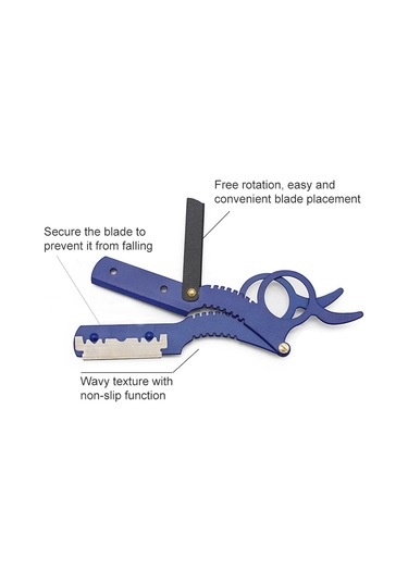 Sones Paslanmaz Çelik Vintage Tıraş Bıçağı Başparmak Tıraş Bıçağı Mor