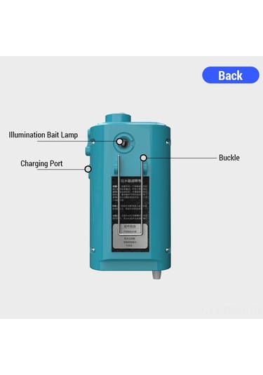 Qingmipy Otomatik Su Alma Balık Tutma Pompa, 1 Ton Su Daşıma Kapasitesi, 6 Saat Oksijenasyon, 36 Saat Aydınlatma, Mavi/beyaz/sarı/yeşil Seçenekli Mavi