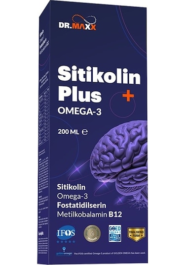 Dr. Maxx Sitikolin Plus Omega 3 Şurup 200 ML