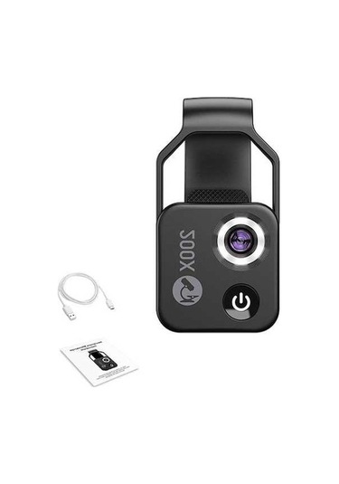 Novahub Taşınabilir 200x Mikroskop, 6 Led Işık, Usb Şarj, İos & Android Uyumlu, Kolay Kurulum, Hafif Tasarım