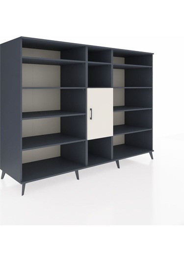 Kronos Dolap 12 Raflı Tek Kapaklı 220x59x163 Antrasit-aytaşı/ant Antrasit-aytaşı/antrasit