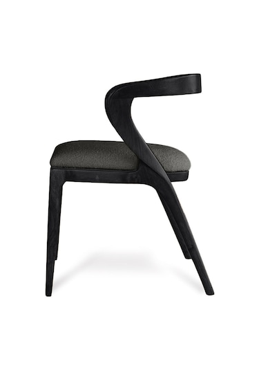 Akrep Antrasit Kumaş Siyah Ahşap Sandalye