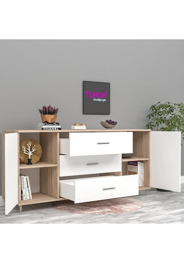 Çiçek Konsol Mdf Siyah