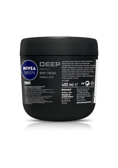 Nivea Men Deep Impact El ve Vücut Kremi 400 ML