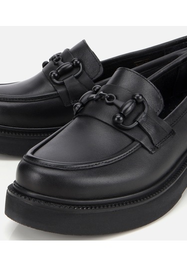 Hotiç Kadın Deri Siyah Kalın Tabanlı Klasik Loafer 01ayh314410a100 01ayh314410a100 Siyah
