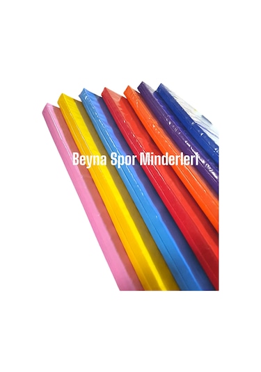 Beynaminder Çocuk Jimnastik Minderi Renkli 120 x 60 x 5 CM Mavi