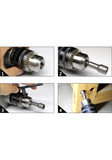 Pazly Elektrikli Matkap Altıgen Soket Uzatma 250mm 19mm Kaliteli Krom Vanadyum Çelik