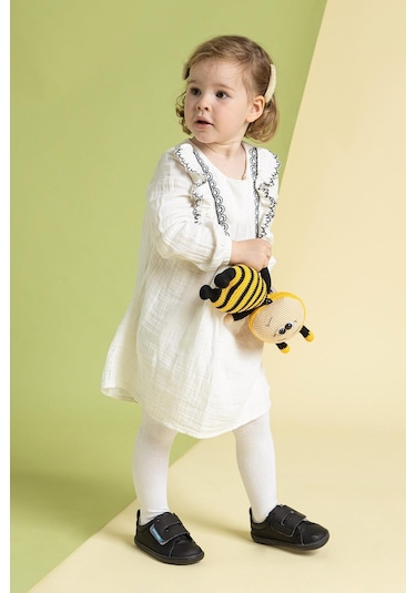 Smart Walker Casual Süper Mat Siyah Barefoot Çocuk Ayakkabı Siyah