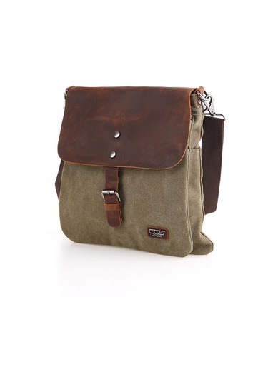 Ççs 31350 Kanvas Postacı Çantası Yeşil