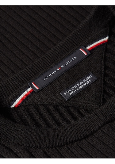 Tommy Hilfiger Pıma Ctn Cash Structure Crew Erkek Siyah Kazak - Mw0mw40449 Tommy Hilfiger Pıma Ctn Cash Structure Crew Erkek Siyah Kazak - Mw0mw40449