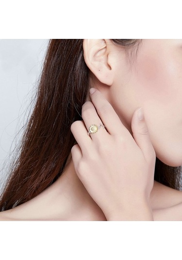 Fastbuy Altın Güller Baskılı Platin Kaplı S925 Sterling Silver Kadın Bilezik Çok Renkli Çok Renkli