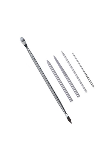 Suntek Paslanmaz Çelik Paracord Dikiş İğne Seti 6-adet-siyah 6 Adet Siyah