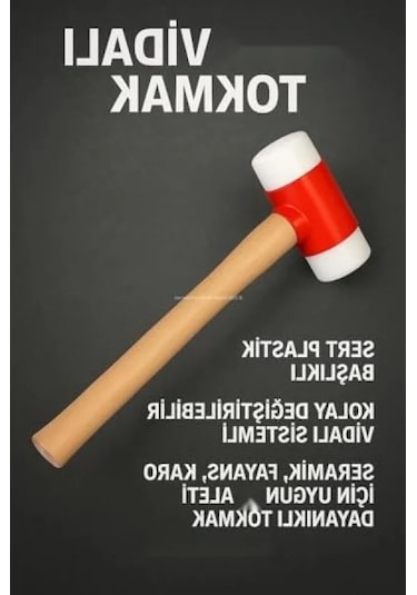 Değiştirilebilir Başlıklı Vidalı Tokmak, 26 Cm