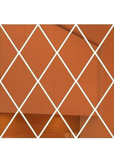 Opulentliving Modern Elmas Desenli Akrilik Ayna Sticker - Duvar Dekorasyonu, Farklı Renk Ve Boyut