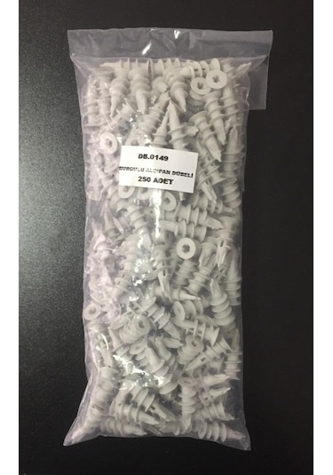 Çetsan Burgulu Alçıpan Dübeli / Burgulu Dübel 250 Adet Gri Renk