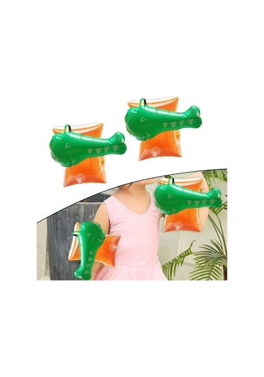 Ganzhoushop Yüzme Kolu Havuzu Şişme Renkli Bantlı Çocuk Güvenliği Çok Renkli