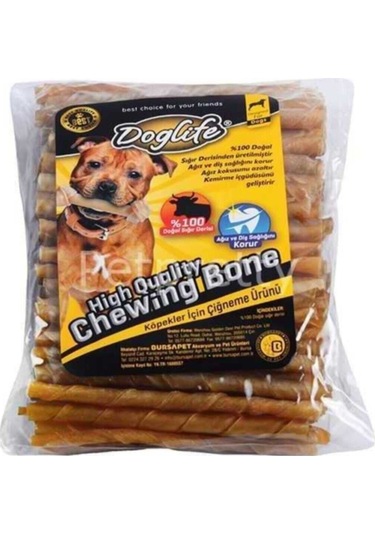 Doglife Burgu Çubuk Kahverengi Naturel Köpek Ödülü 6 G 100'lü
