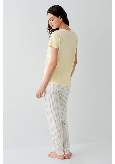 Arnetta Kadın Sarı Pijama Takım Sarı