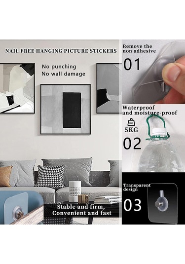 26 Adet Resim Askısı Delme Gerektirmez, Kendinden Yapışkanlı Resim Çerçevesi Askısı Duvar Montajı Askısı Resim Çerçevelerini Asmak İçin Resim Çerçevesi Kancaları, Dekoratif Çok Renkli