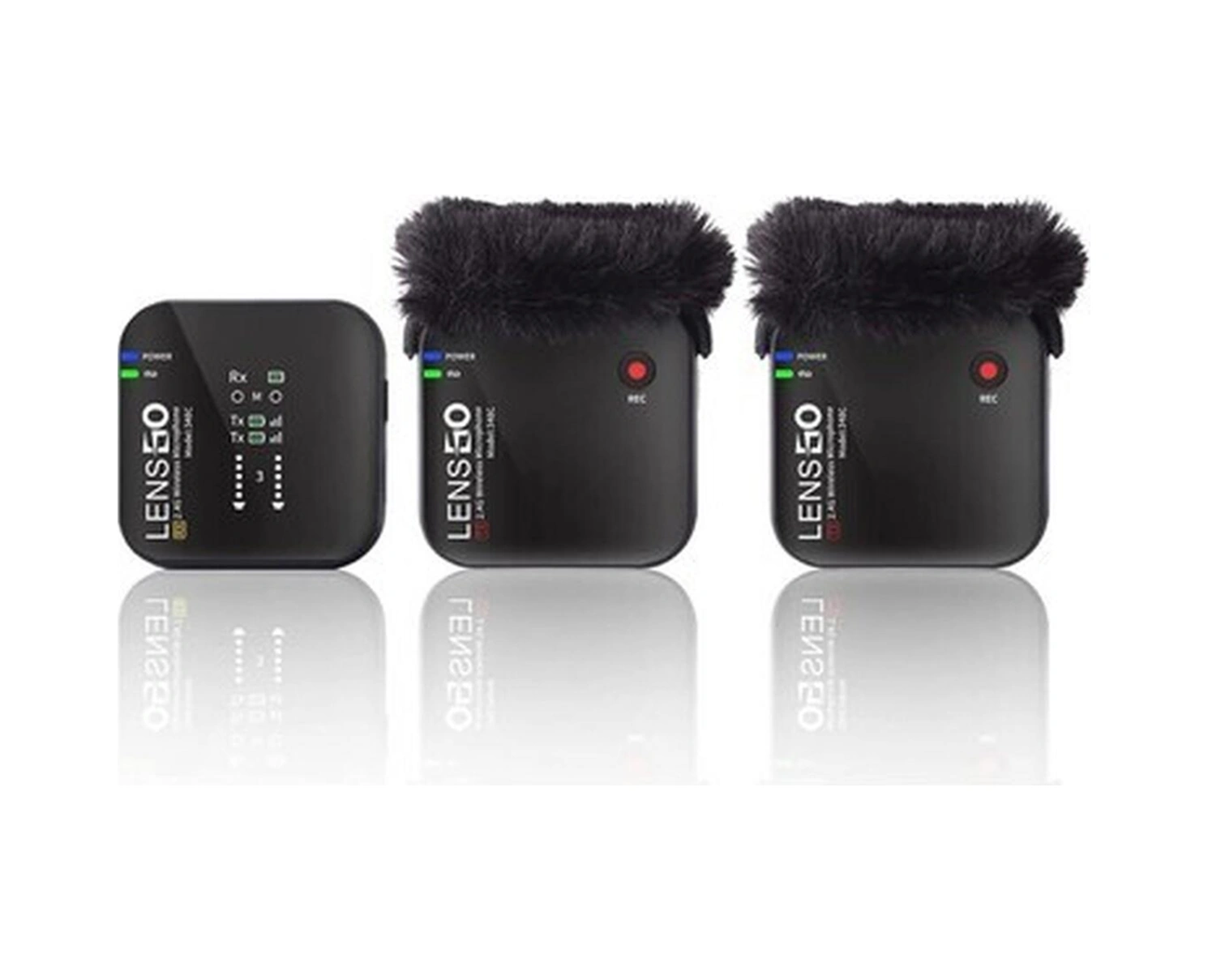 Lensgo 348c 1v2 Kablosuz Ikili Mikrofon Seti Siyah-92544