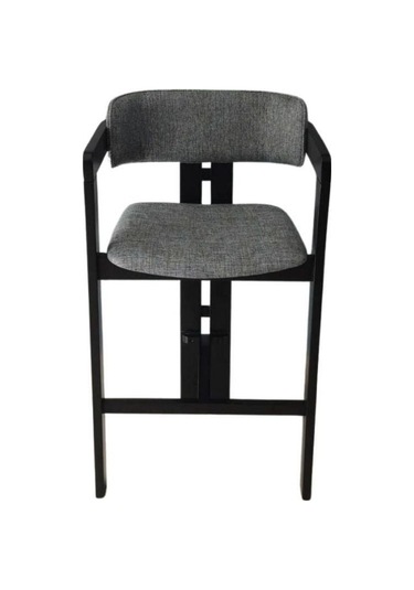 Narvik İskandinav Ahşap Bar Sandalyesi Siyah
