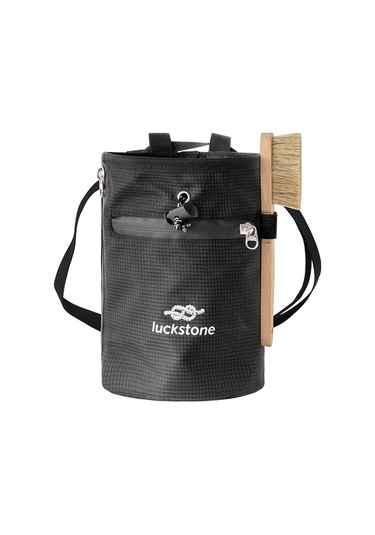 Luckstone-bouldering Halter İçin Fırçalı Magnezyum Tozu Saklama-siyah Çok Renkli