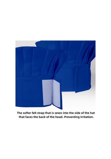 Fastbuy Mutfak Şef Önlük & Şapka Seti, 2 Cepli, Ayarlanabilir, Pamuklu, Mavi Diğer