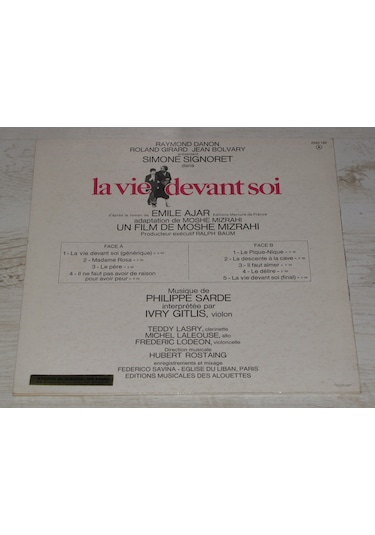 Philippe Sarde - La Vie Devant Soi - Soundtrack / 33 Lp Albüm