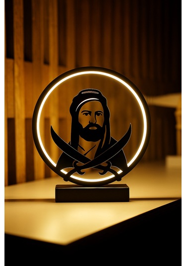 Çift Figürlü Kablolu Led Masa Lambası Dekoratif Anlamlı Tasarım Aydınlatma Çiftkılıç