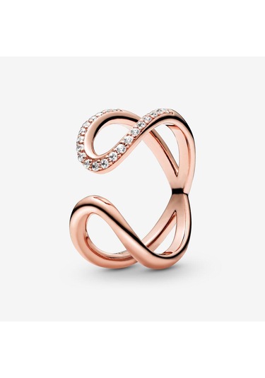 2022 Yeni Varış 925 Ayar Gümüş Pembe Sarılmış Açık Sonsuzluk Yüzük Gül Altın Yüzük Kadınlar İçin Nişan Takı Yıldönümü 9 Çok Renkli