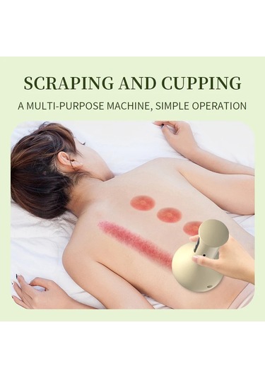 Elektrikli Sıcak Taş Masaj Sıcak Yakı Guasha Aracı Kablosuz Bej