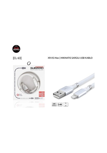 Subzero 2.4A Apple iPhone Uyumlu Mıknatıs Sargılı Hızlı Kablo Subzero Cl63 (469016541)