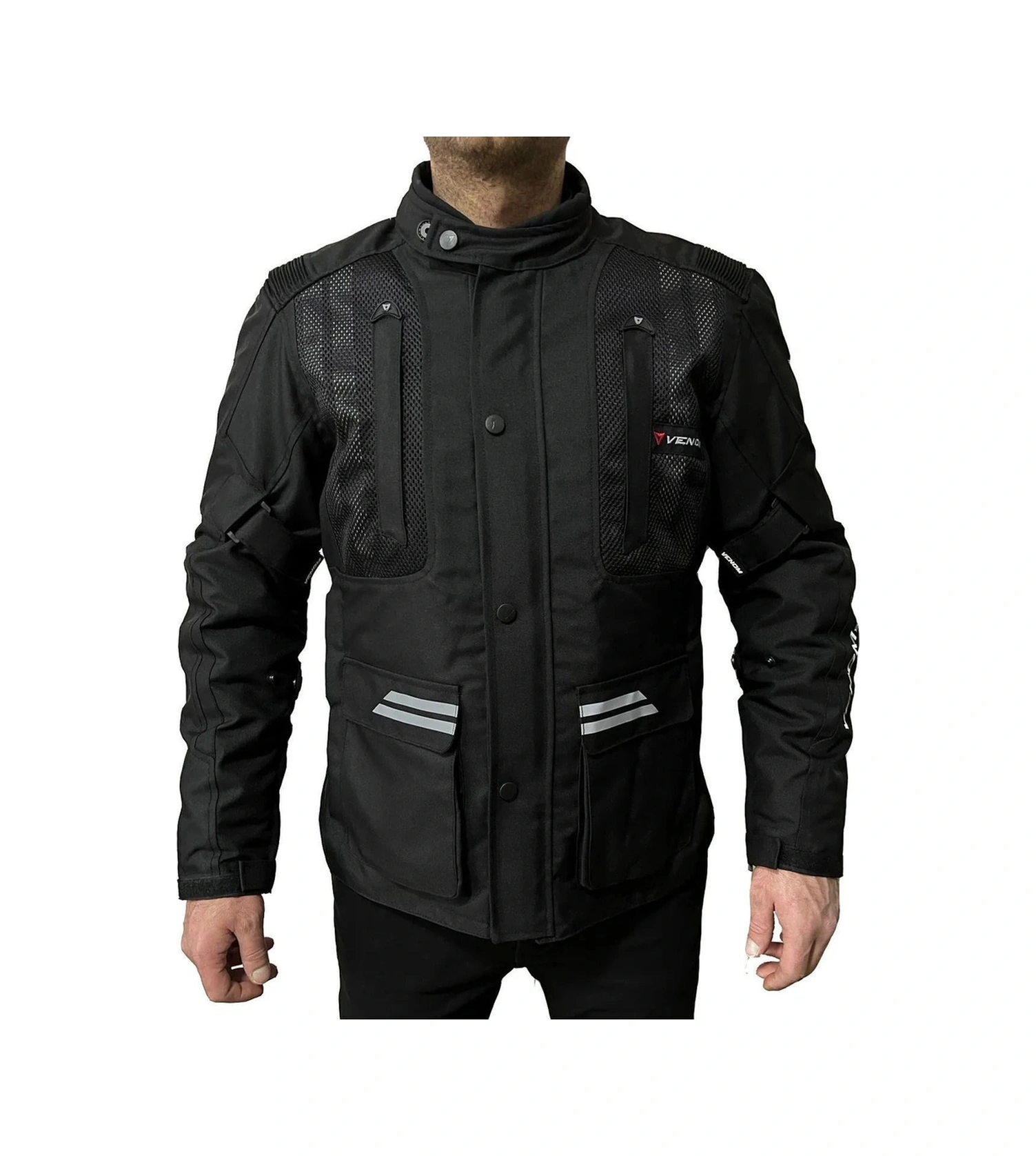 Venom Tourex Dört Mevsim Motosiklet Montu Siyah