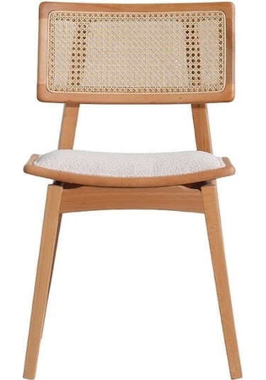 Myra İskandinav Natural Ahşap Masa Sandalye Takımı 90x90 Natural