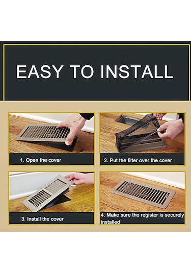 Sones 4x10 İnç Zemin Kayıt Havalandırma Filtresi Örgü Zemin Havalandırma Kapağı Kanal Sistemini Temiz Tutmak İçin Diğer