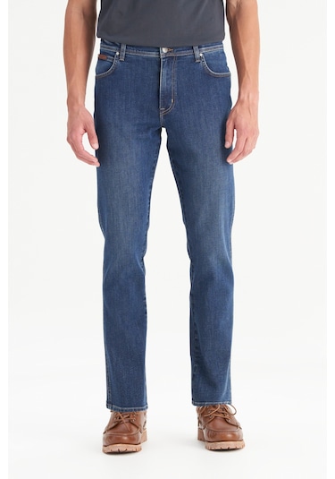 Wrangler Texas Slim Fit Pamuklu Esnek Erkek Jean Pantolon W12s00032317 Mavi