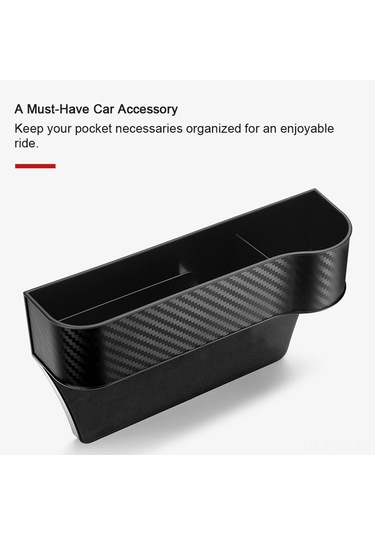Teltree Araba Koltuk Aralığı Depolama Kutusu, Siyah Sürücü Tarafı, Telefon Anahtar Cüzdan Saklama, Dayanıklı Plastik, Kolay Kurulum
